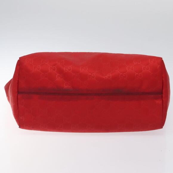 GUCCI GG Canvas Tote Bag Nylon Gold Red - Picture 9 of 12